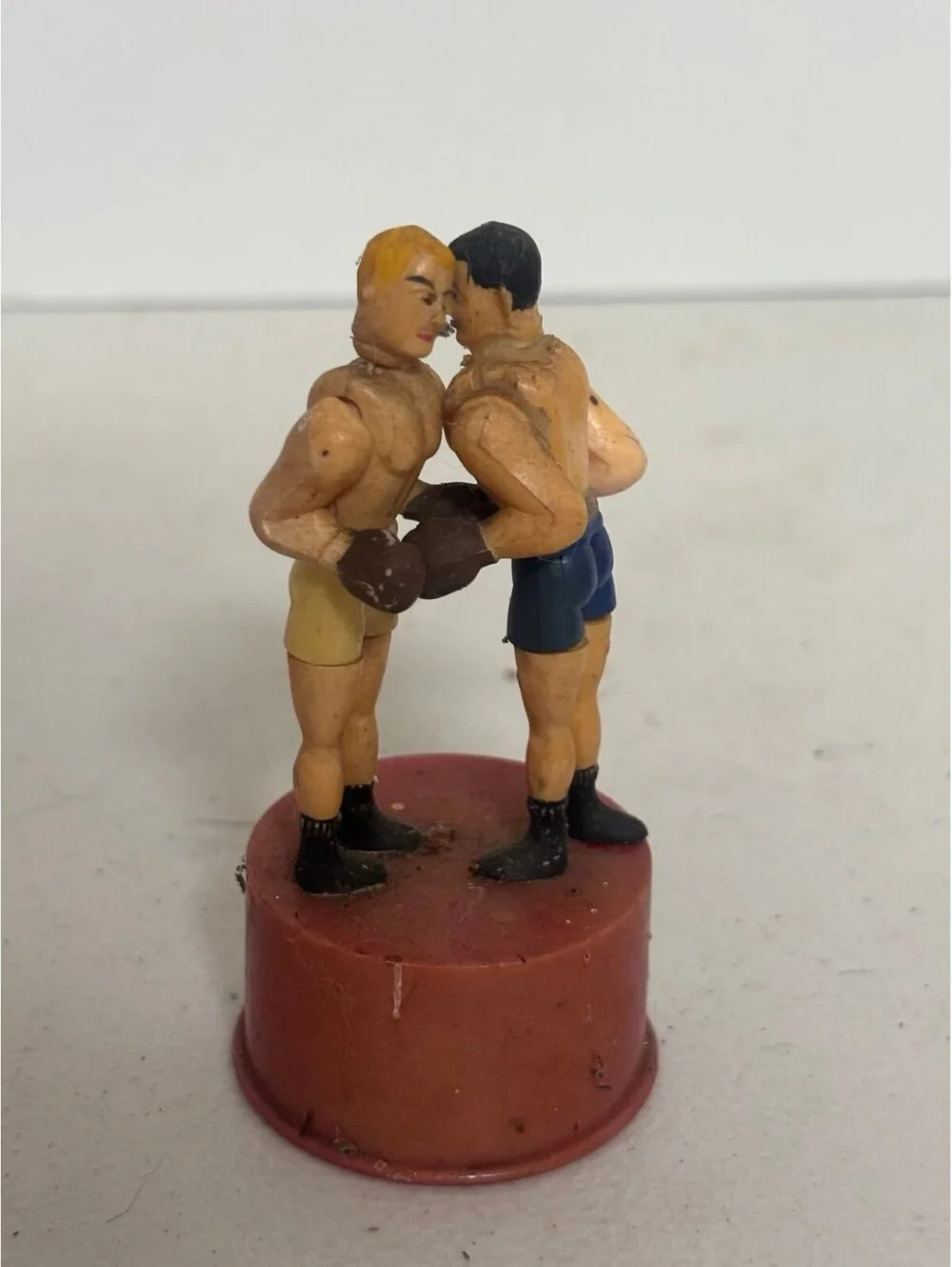 Vintage Kohner Bros Hit N Miss Push Button Puppet Boxing Boxer Hong Kong Sticker
